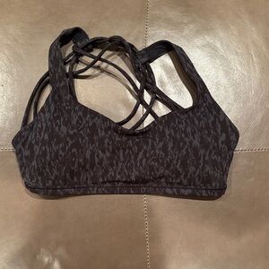 Lululemon Athletica Black Patterned Sports Bra